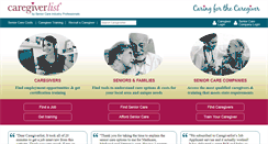 Desktop Screenshot of caregiverlist.com