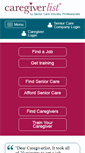 Mobile Screenshot of caregiverlist.com